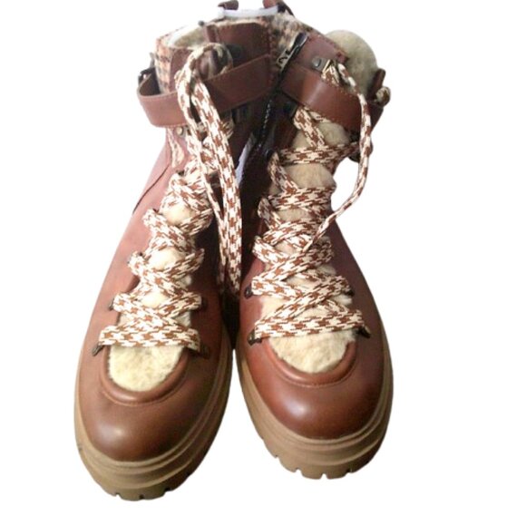 Circus by Sam Edelman Gretchen Hiker Boots (Dark Golden Caramel) Womens Size 12M - Picture 2 of 8